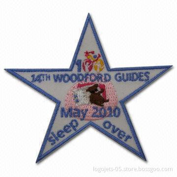 Embroidered Patch with Morrow and Stitched Border, Available in Various Designs